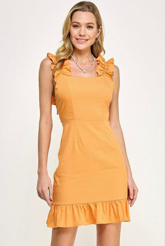 Orange Ruffled Dress